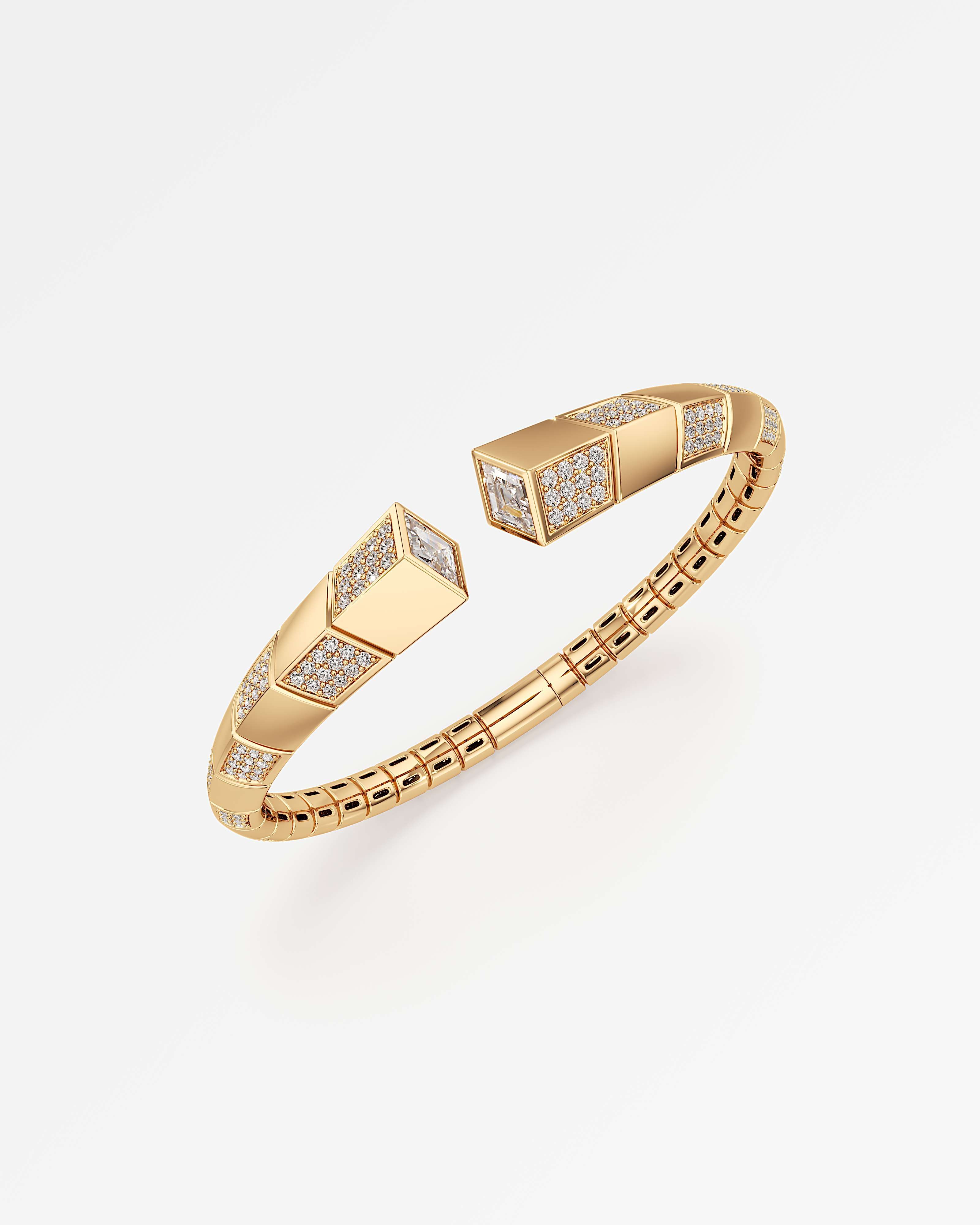 AM To Beyond Skirix Diamond Bangle, in 14K Yellow Gold (2.53 ctw)
