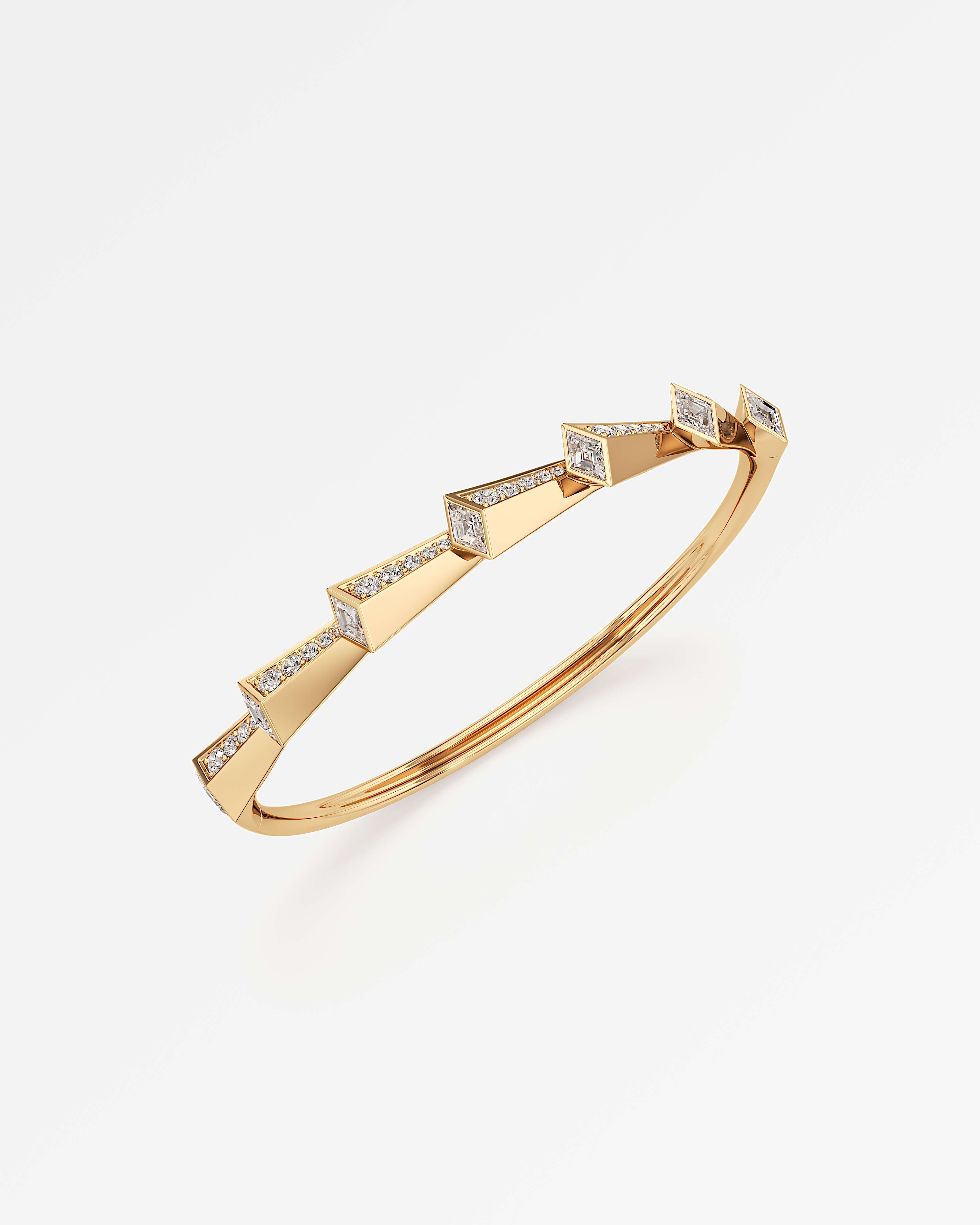 AM To Beyond Resonova Diamond Bangle, in 14K Yellow Gold (2.51 ctw)