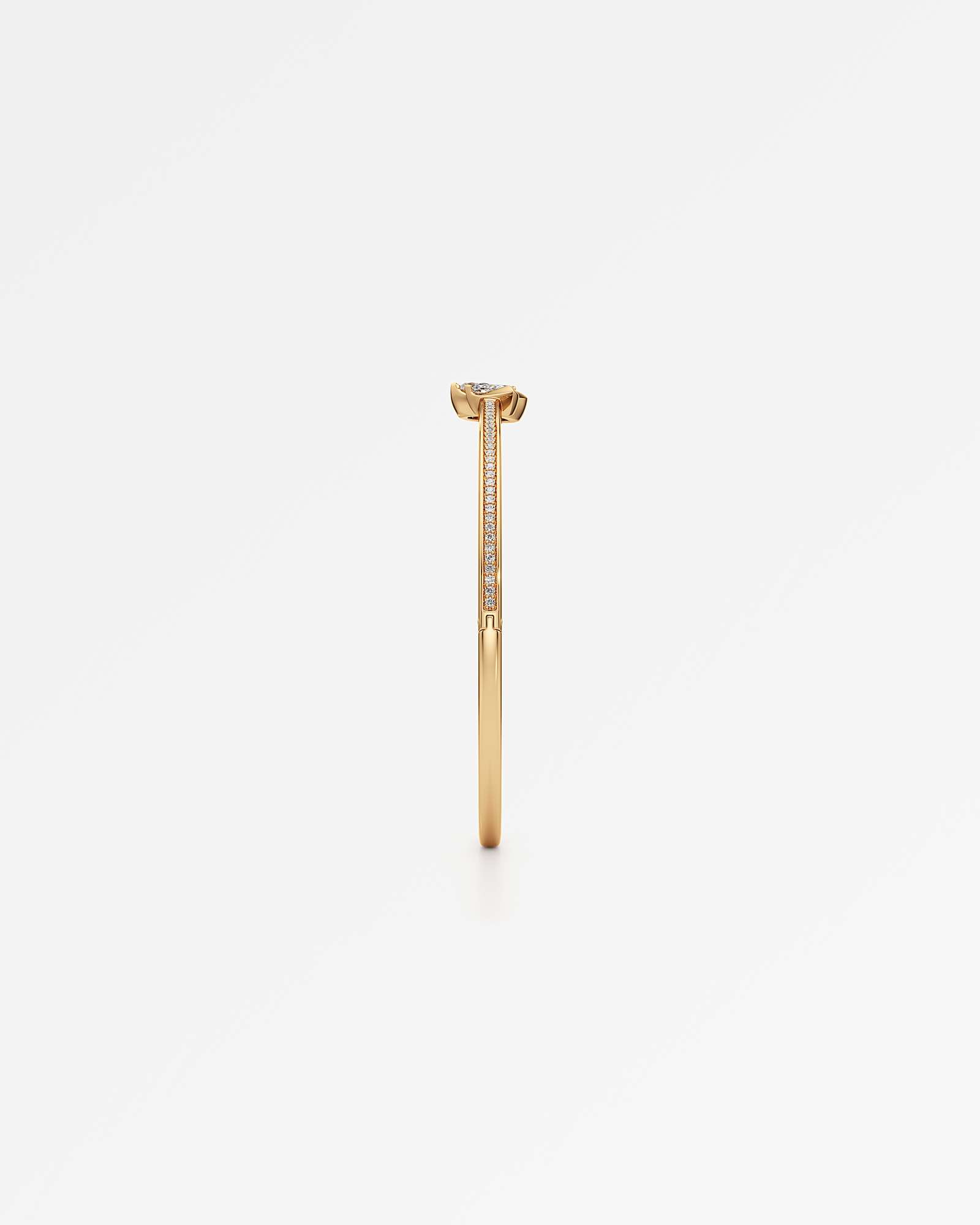 Pinnacle Leveré Diamond Bangle, In 14K Yellow Gold (1.65 ctw)
