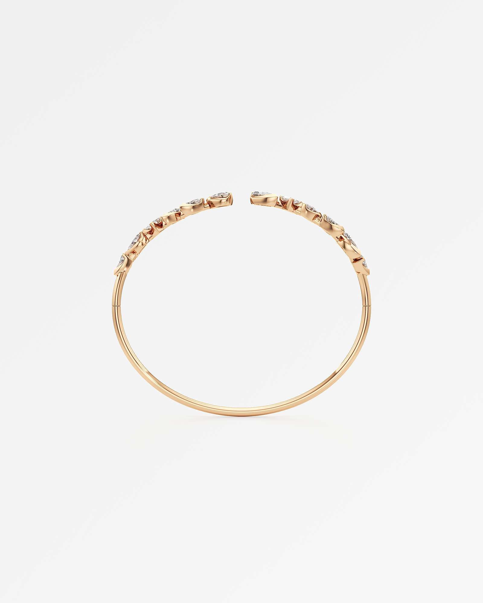 Pinnacle Rochette Diamond Bangle, In 14K Rose Gold (2.90 ctw)