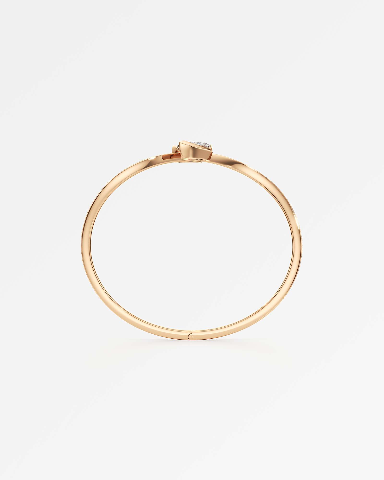 Pinnacle Serelle Diamond Bangle, In 14K Rose Gold (4.37 ctw)