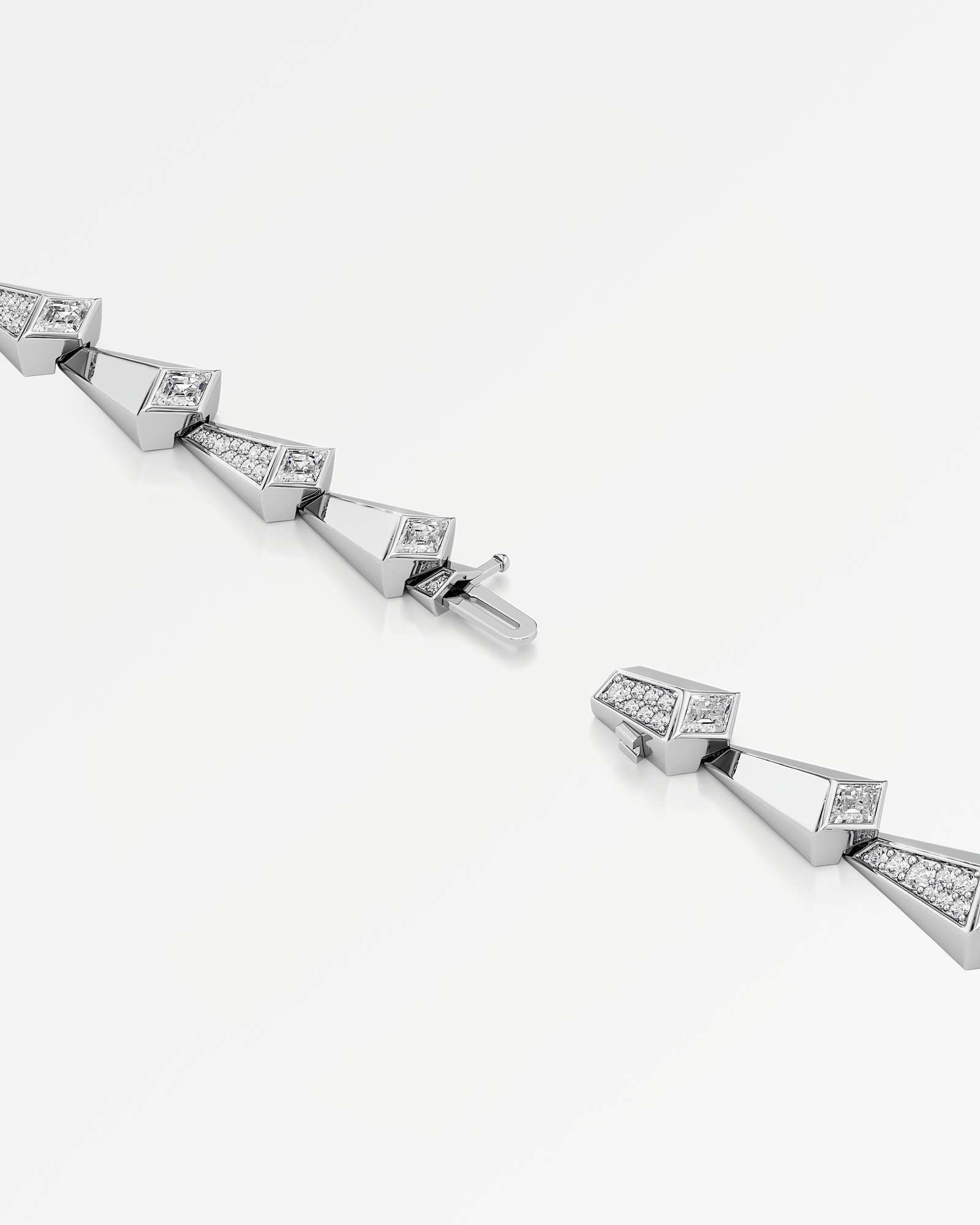 AM To Beyond Axoris Pavé Diamond Bracelet, in 18K White Gold (3.56 ctw)