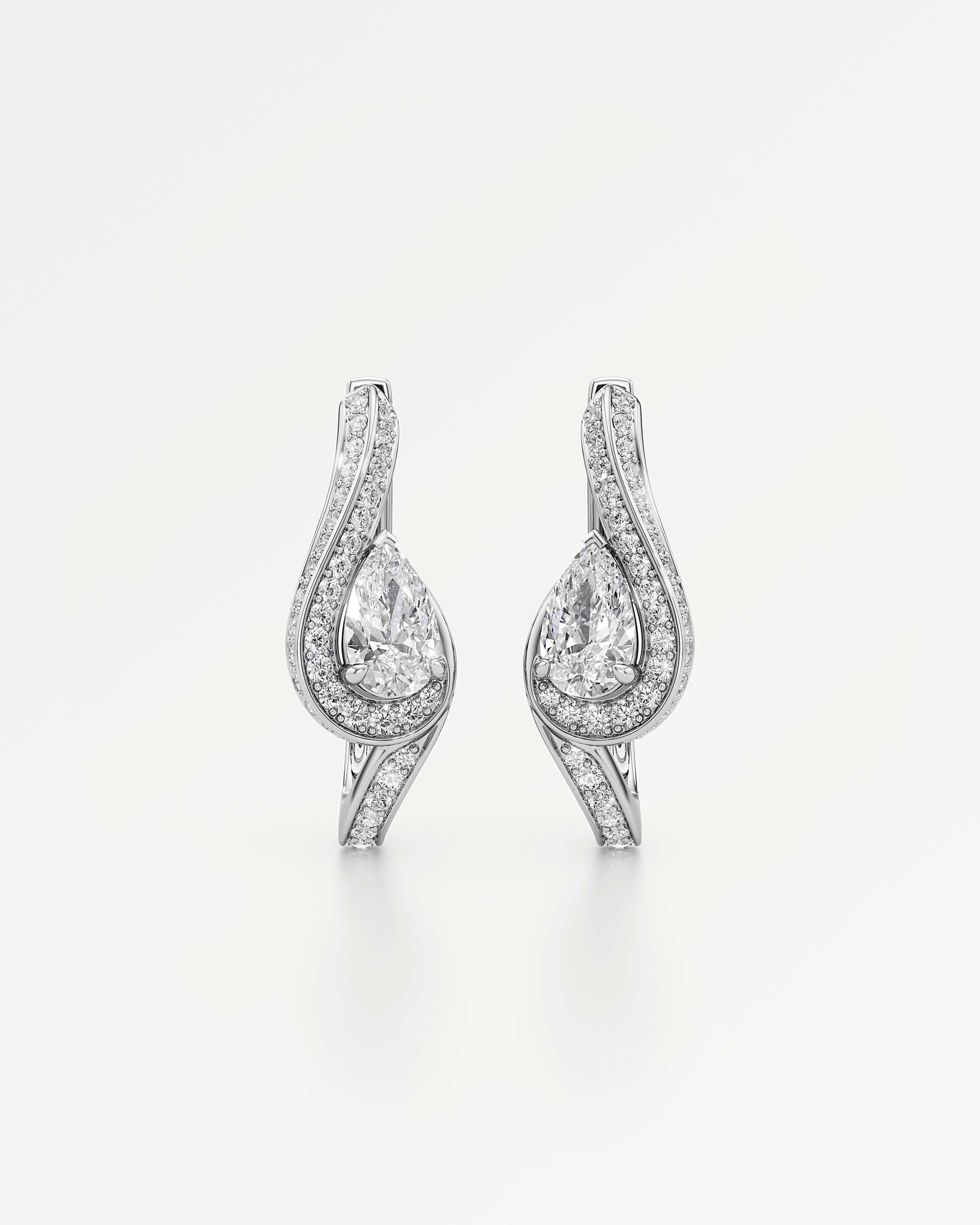 You Embrace Diamond Hoop Earrings, in 14K White Gold (2.14 ctw)