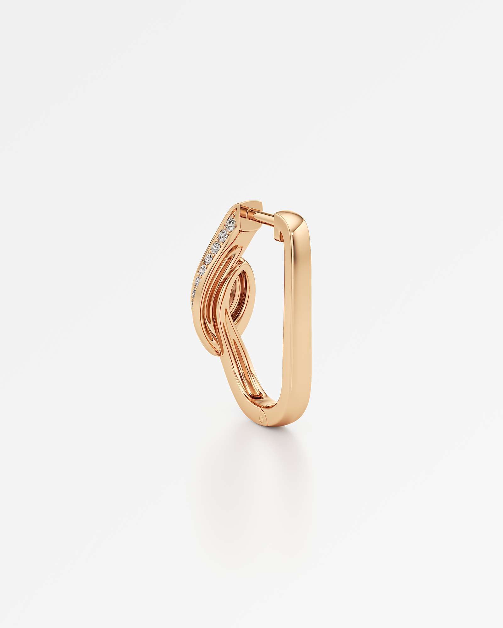 You Whirlwind Diamond Hoop Earrings, in 14K Rose Gold (1.04 ctw)