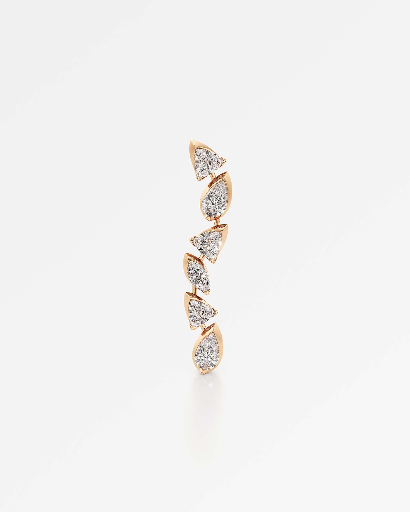 Pinnacle Vettaire Diamond Earrings, In 14K Rose Gold (2.22 ctw)