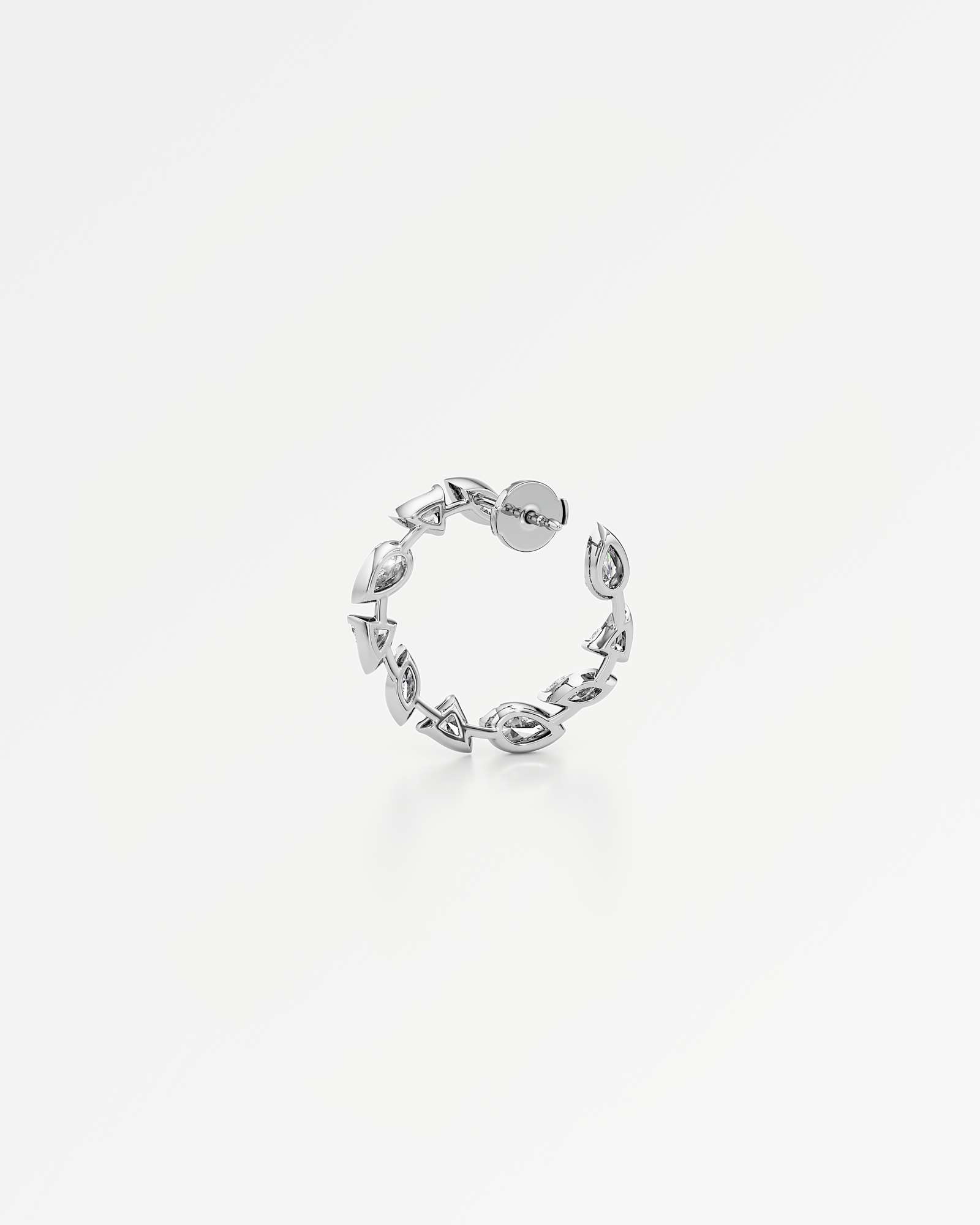 Pinnacle Ragia Diamond Hoop Earrings, In 14K White Gold (2.74 ctw)