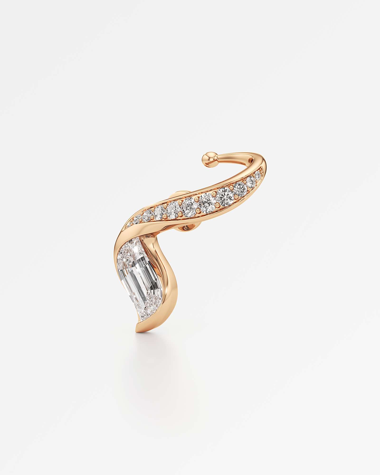 Glimmer Refléa Diamond Earrings, In 14K Rose Gold (2.63 ctw)