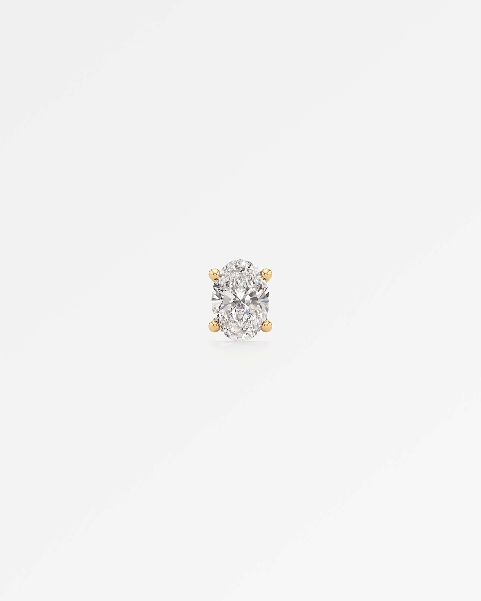 Verve Juliette Diamond Stud Earrings, With 0.50 ct Oval Cut in 14K Yellow Gold (1.00 ctw)