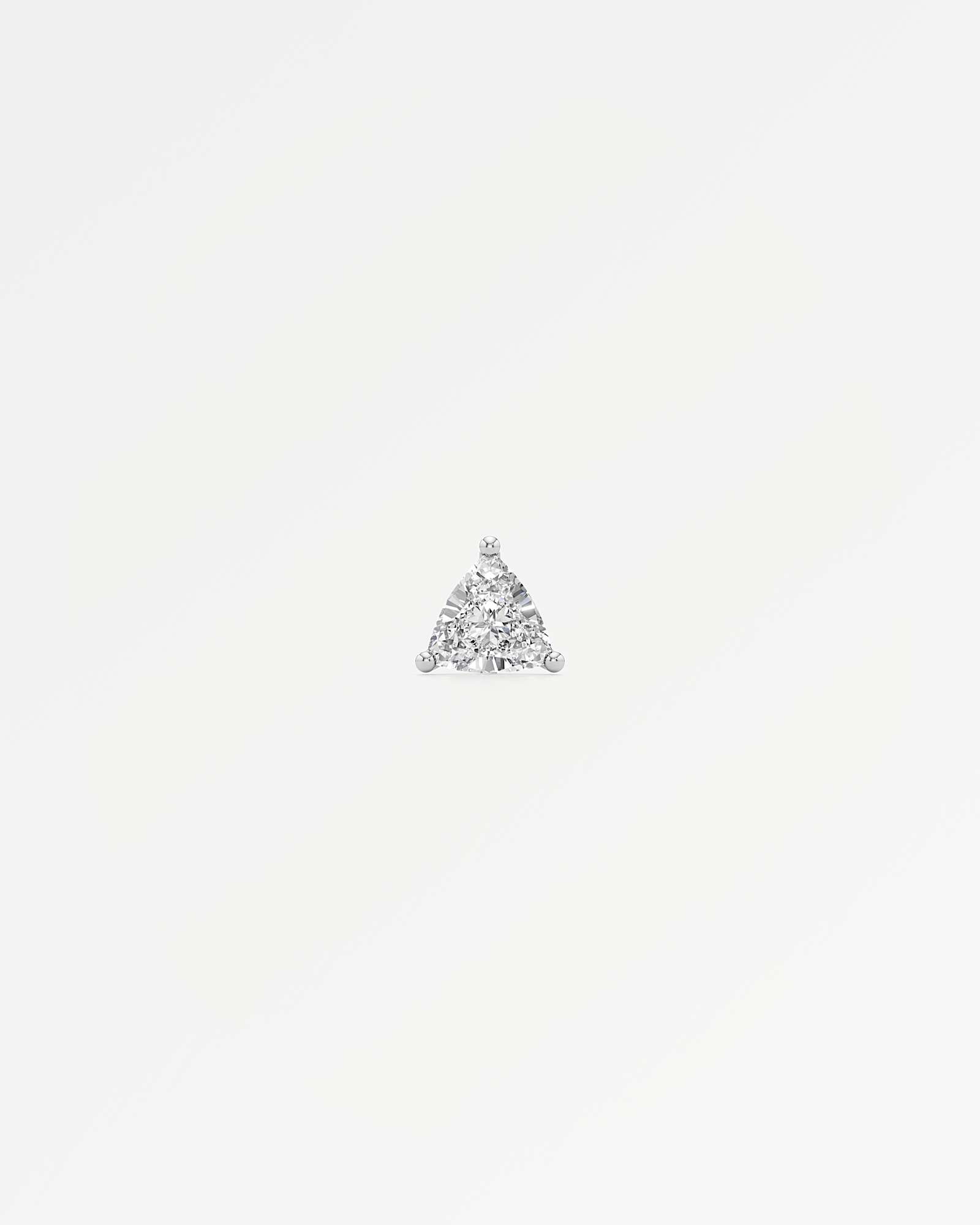 Verve Juliette Diamond Stud Earrings, With 0.50 ct Trillion Cut in 14K White Gold (1.00 ctw)