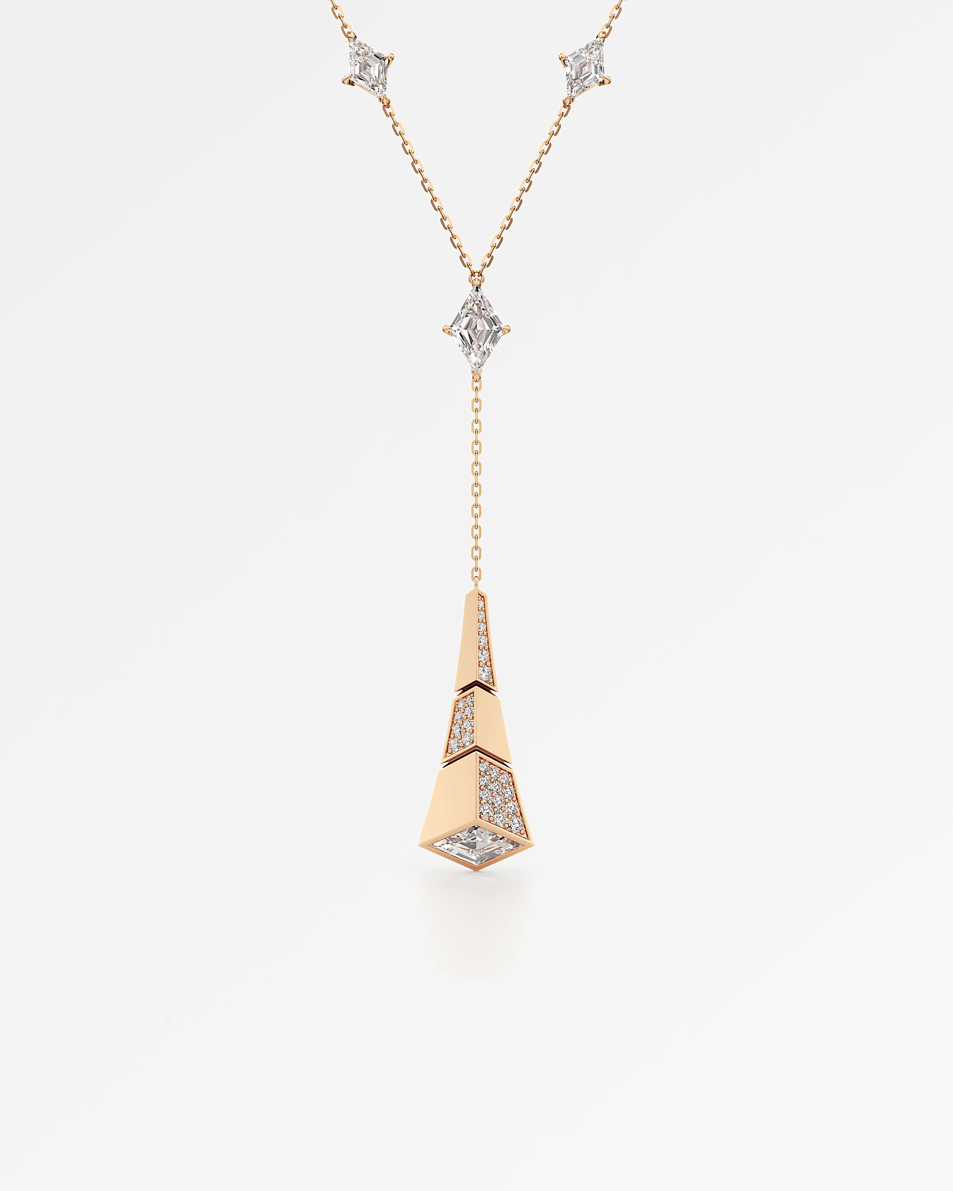 AM To Beyond Pivara Diamond Necklace, in 18K Rose Gold (3.51 ctw)