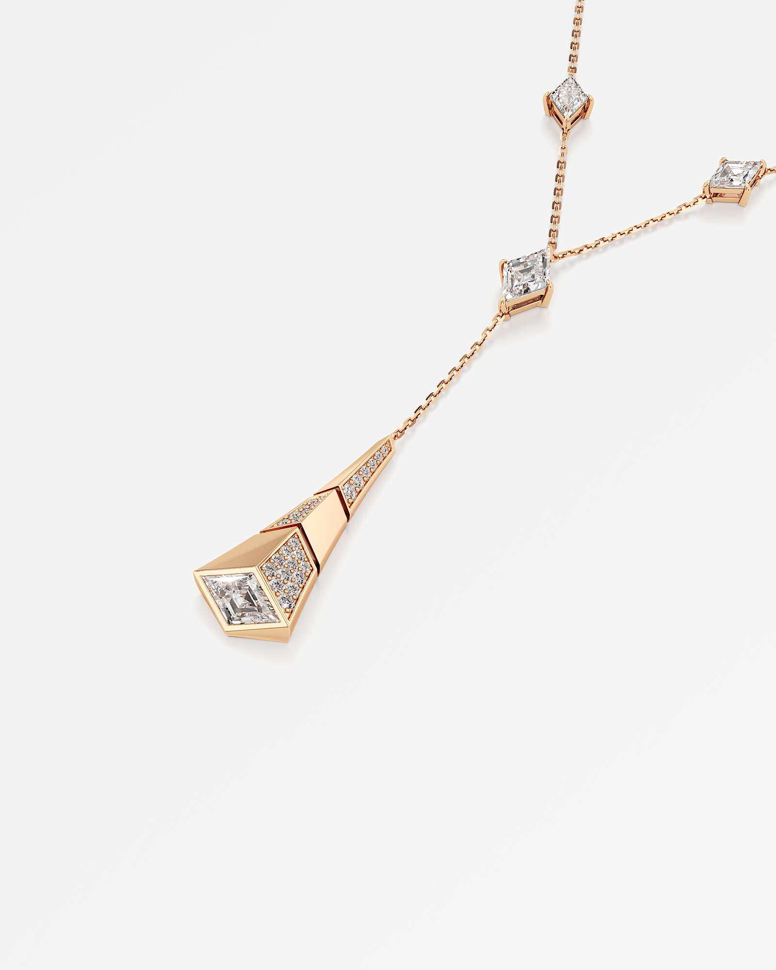 AM To Beyond Pivara Diamond Necklace, in 18K Rose Gold (3.51 ctw)