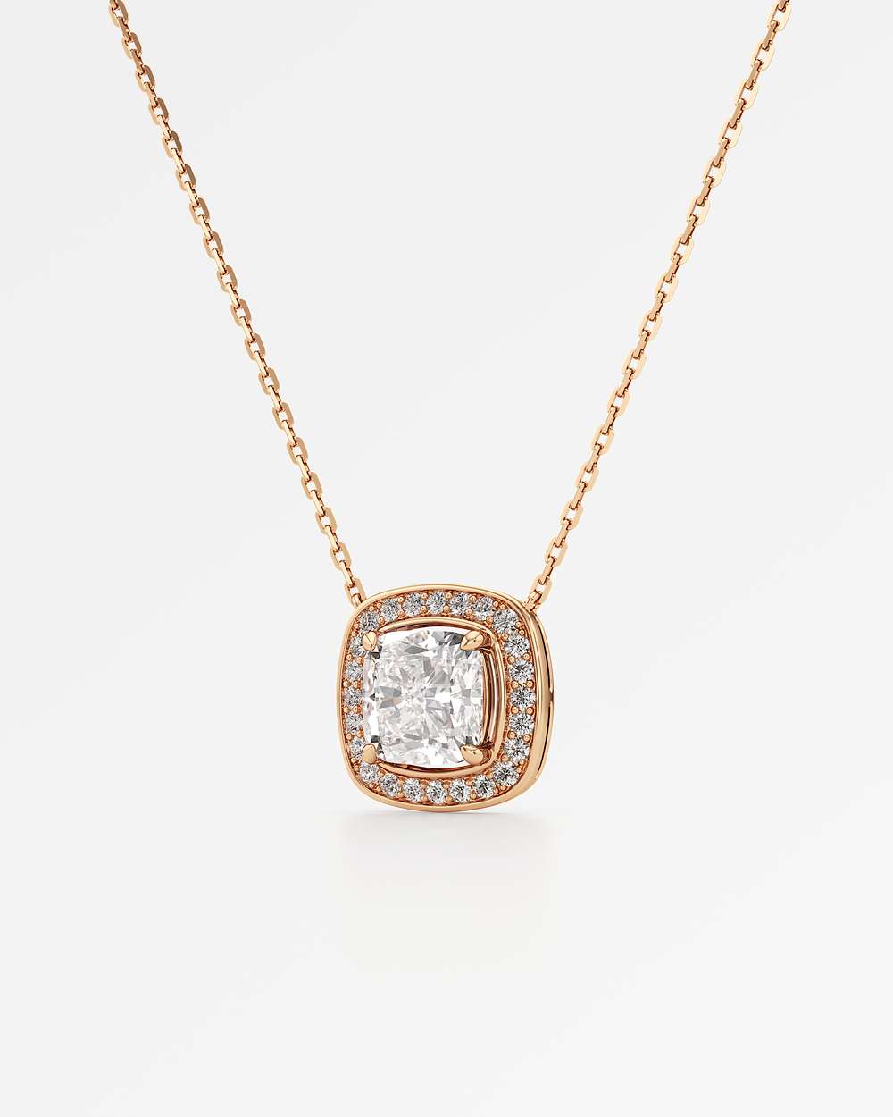 Celeste Diamond Halo Necklace