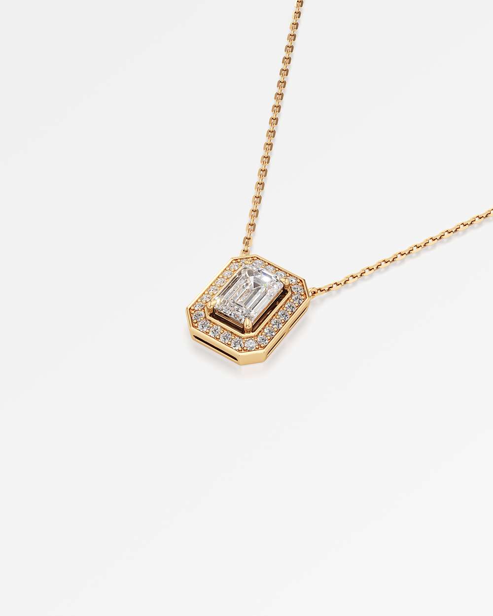 Celeste Diamond Halo Necklace
