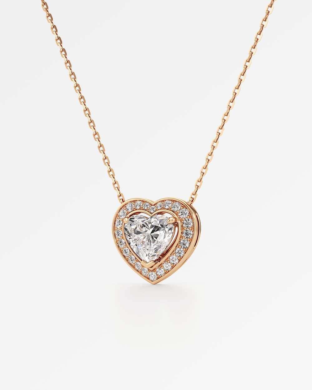 Celeste Diamond Halo Necklace