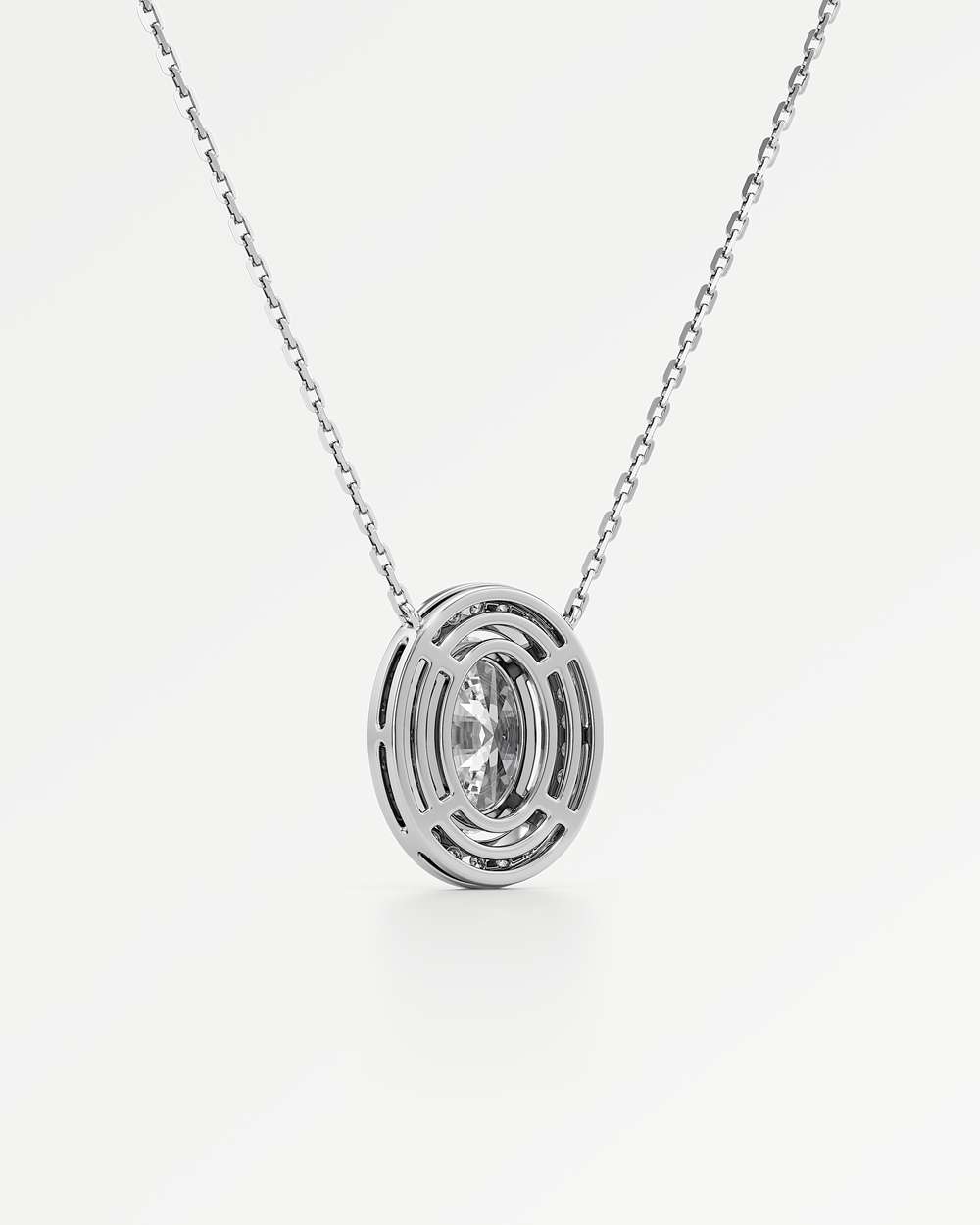 Celeste Diamond Halo Necklace