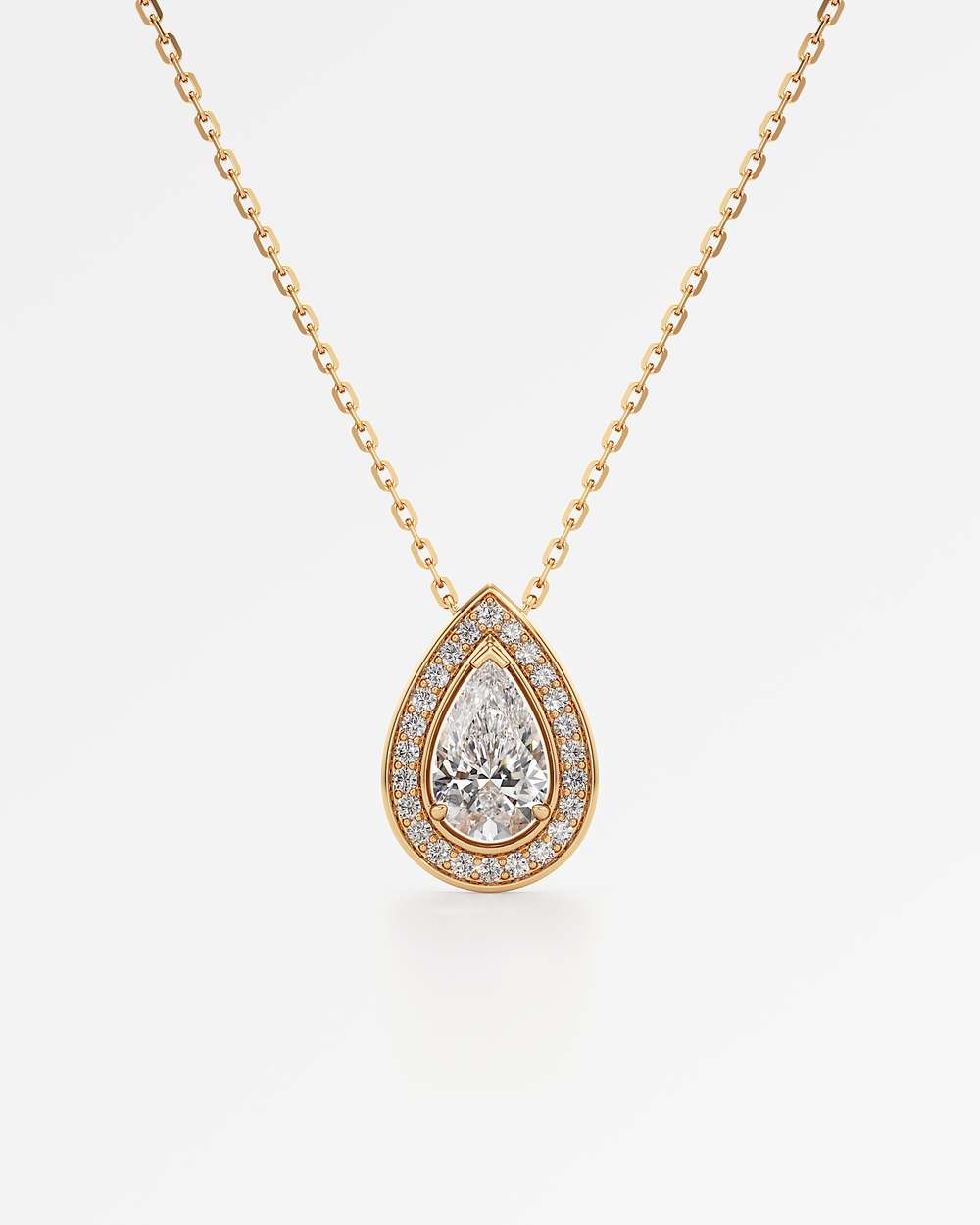 Celeste Diamond Halo Necklace