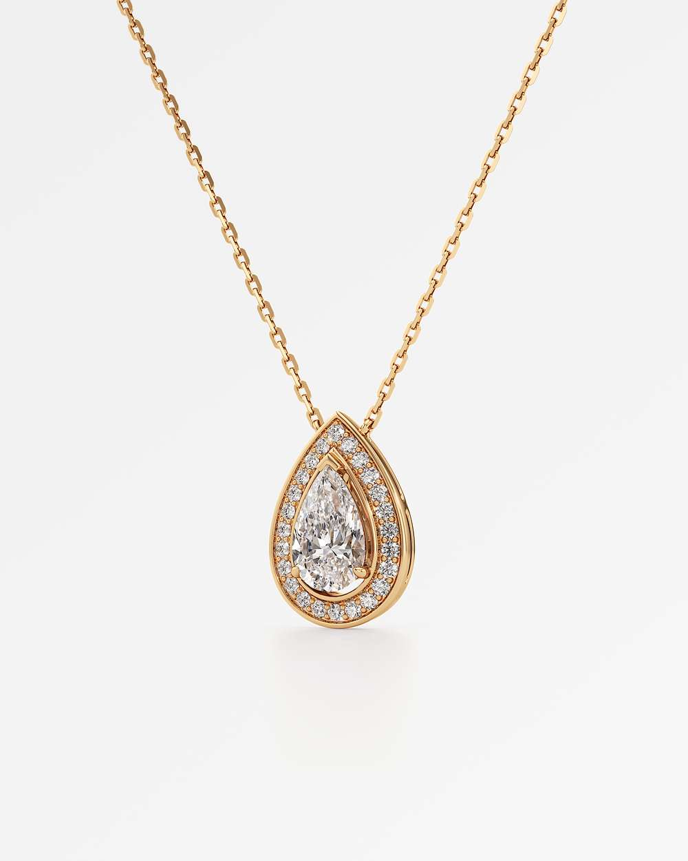 Celeste Diamond Halo Necklace