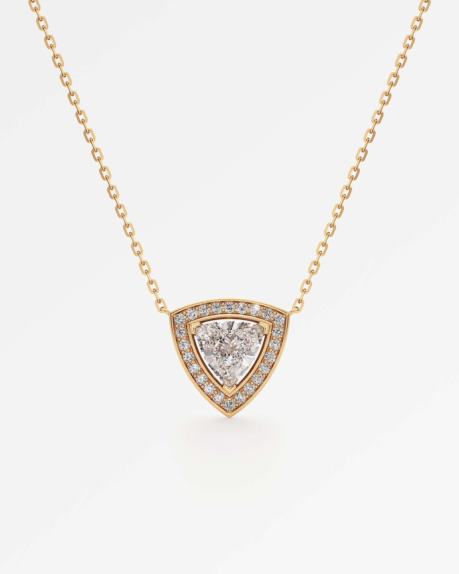 Celeste Diamond Halo Necklace