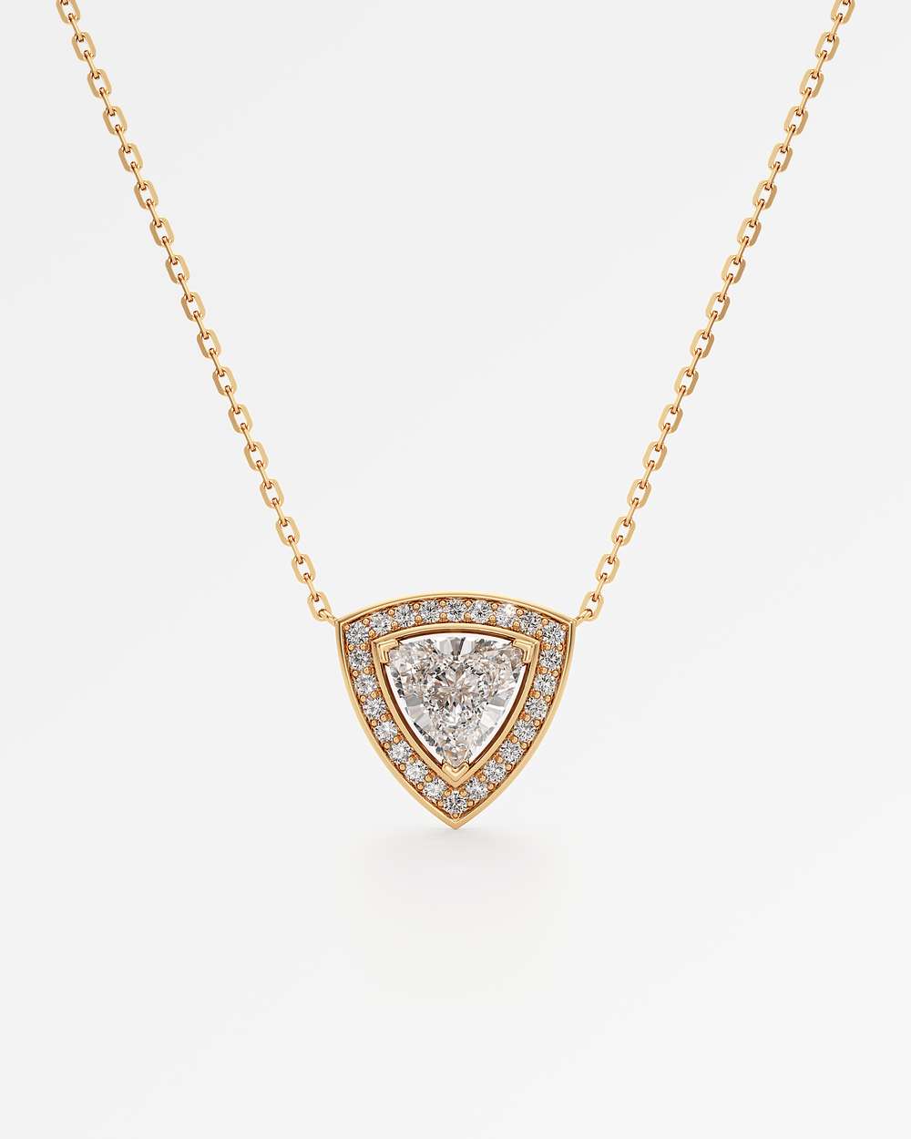 Celeste Diamond Halo Necklace