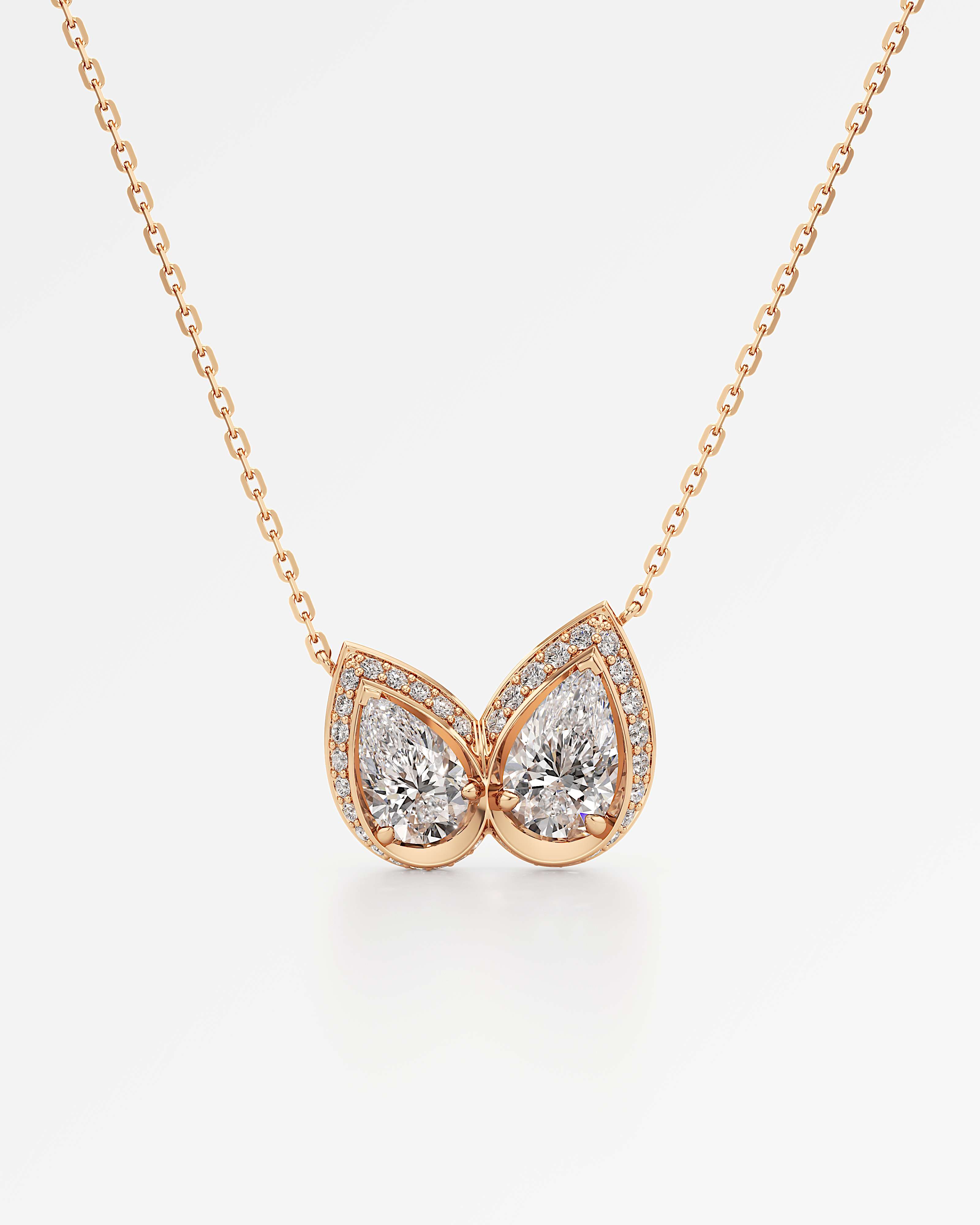 HELD Miran Diamond Necklace, In 14K Rose Gold (2.11 ctw)