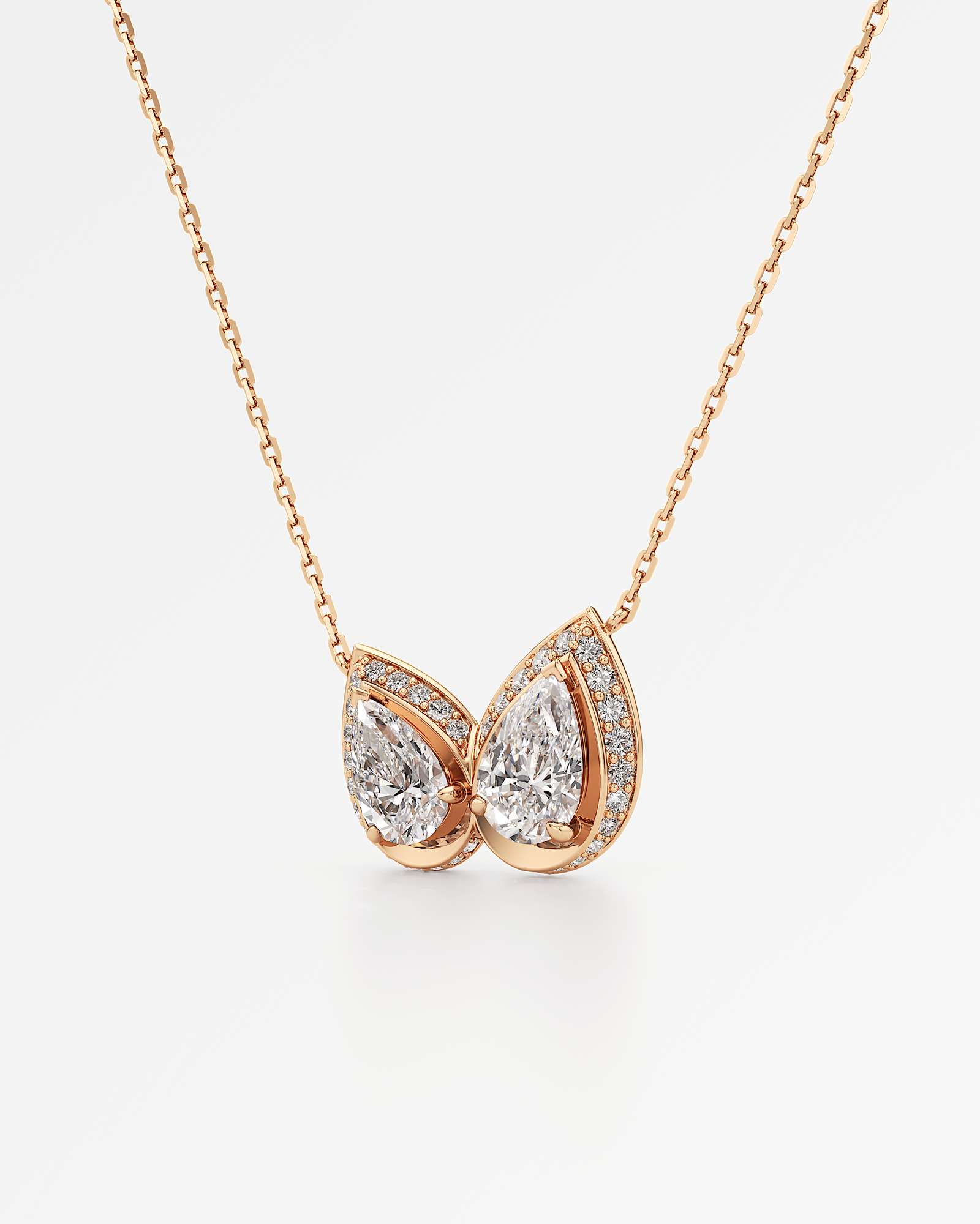HELD Miran Diamond Necklace, In 14K Rose Gold (2.11 ctw)
