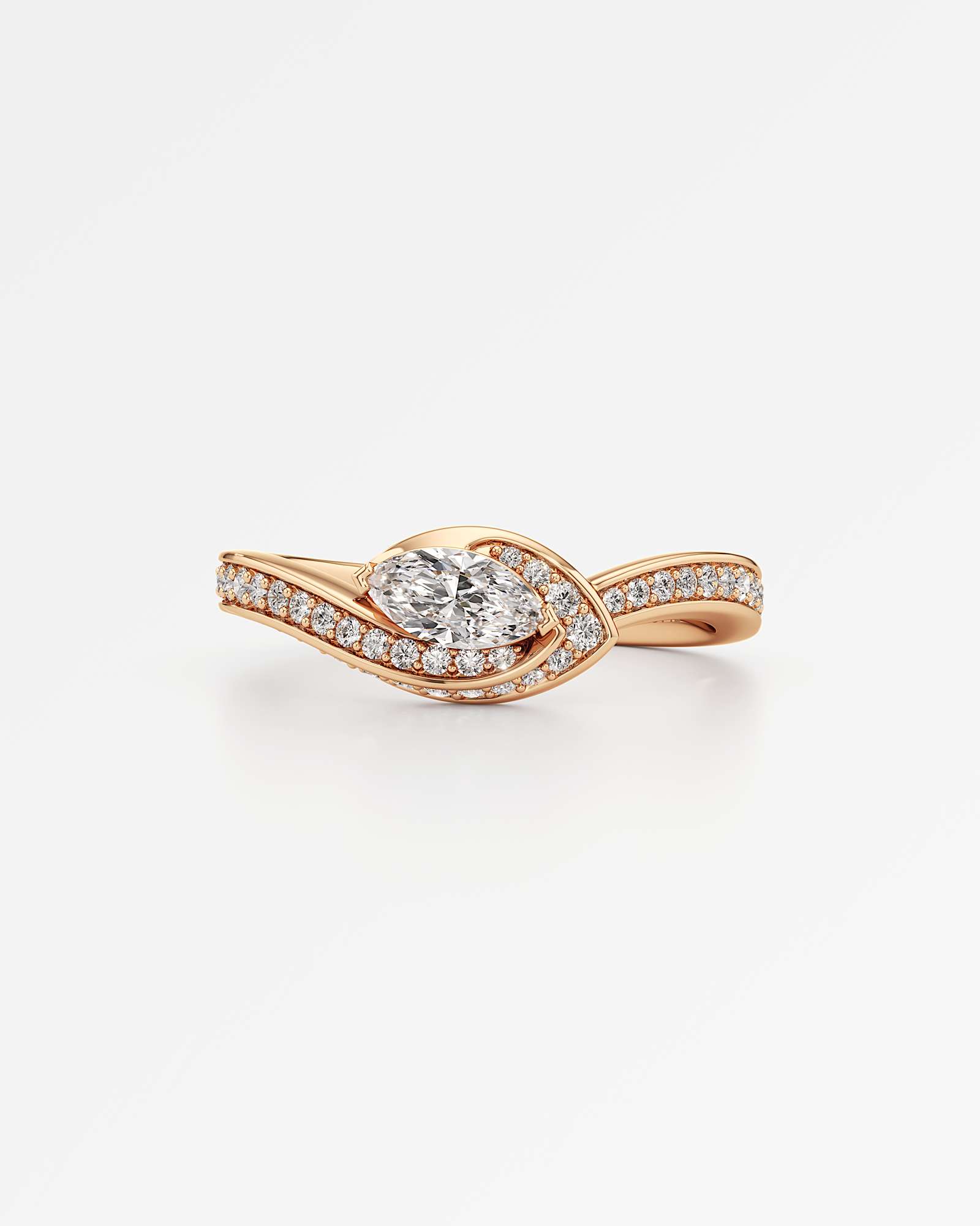 You Oracle Diamond Engagement Ring, In 14K Rose Gold (0.73 ctw)