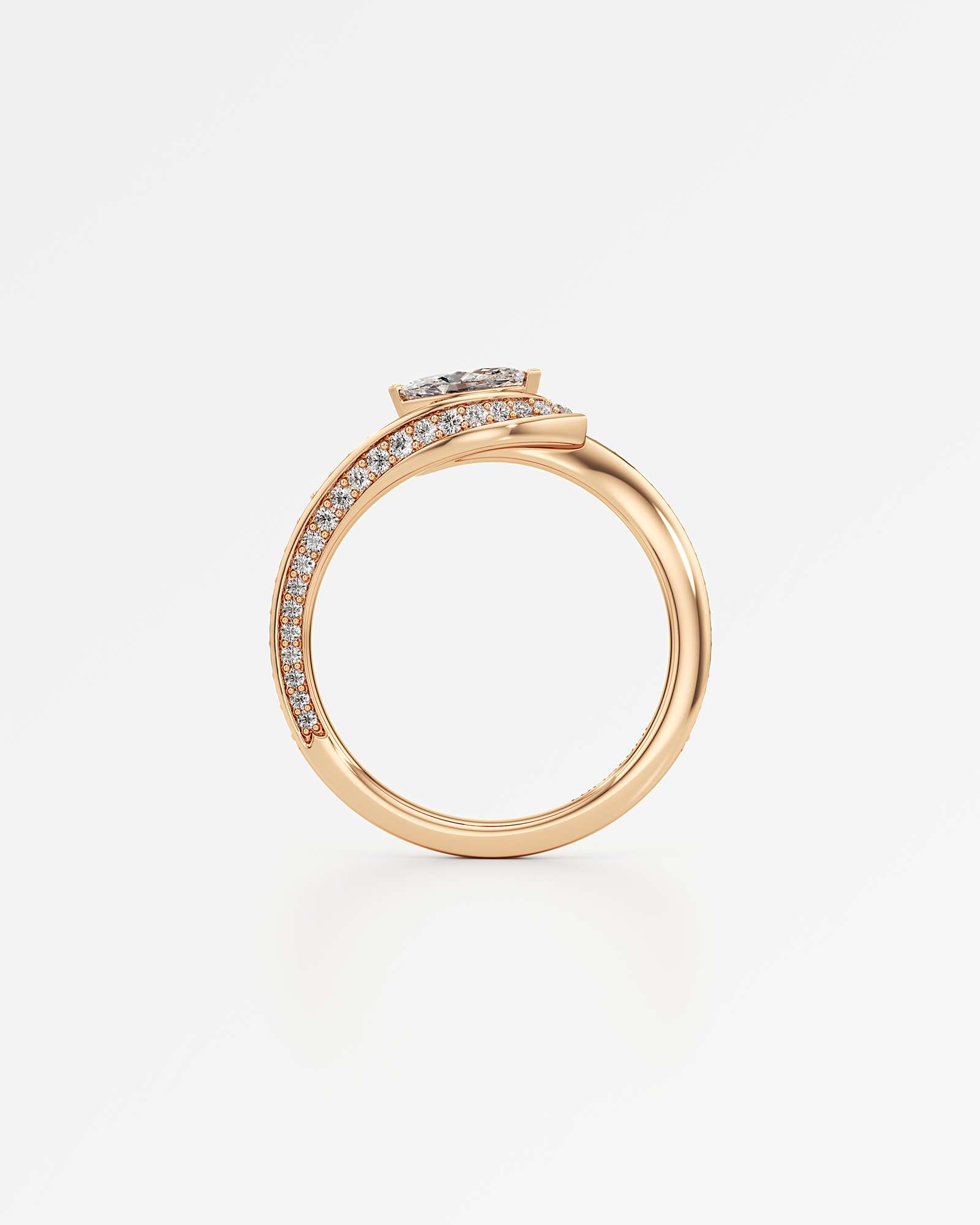 You Oracle Diamond Engagement Ring, In 14K Rose Gold (0.73 ctw)