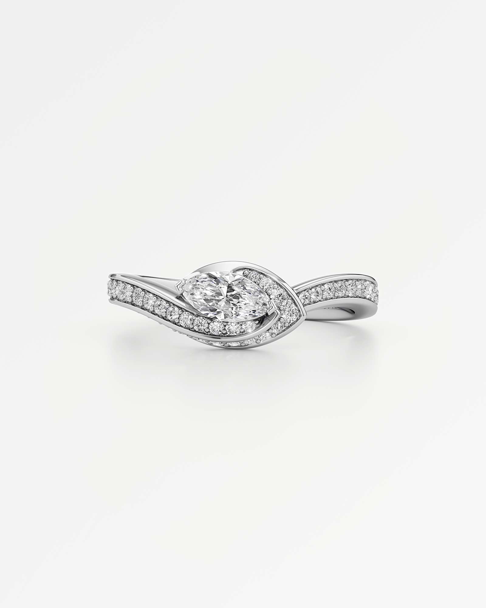 You Oracle Diamond Engagement Ring, In 14K White Gold (0.73 ctw)