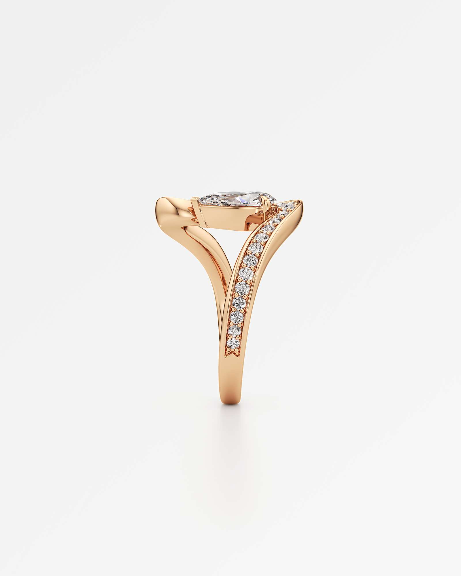 You Willow-Wisp Diamond Ring, in 14K Rose Gold (1.16 ctw)