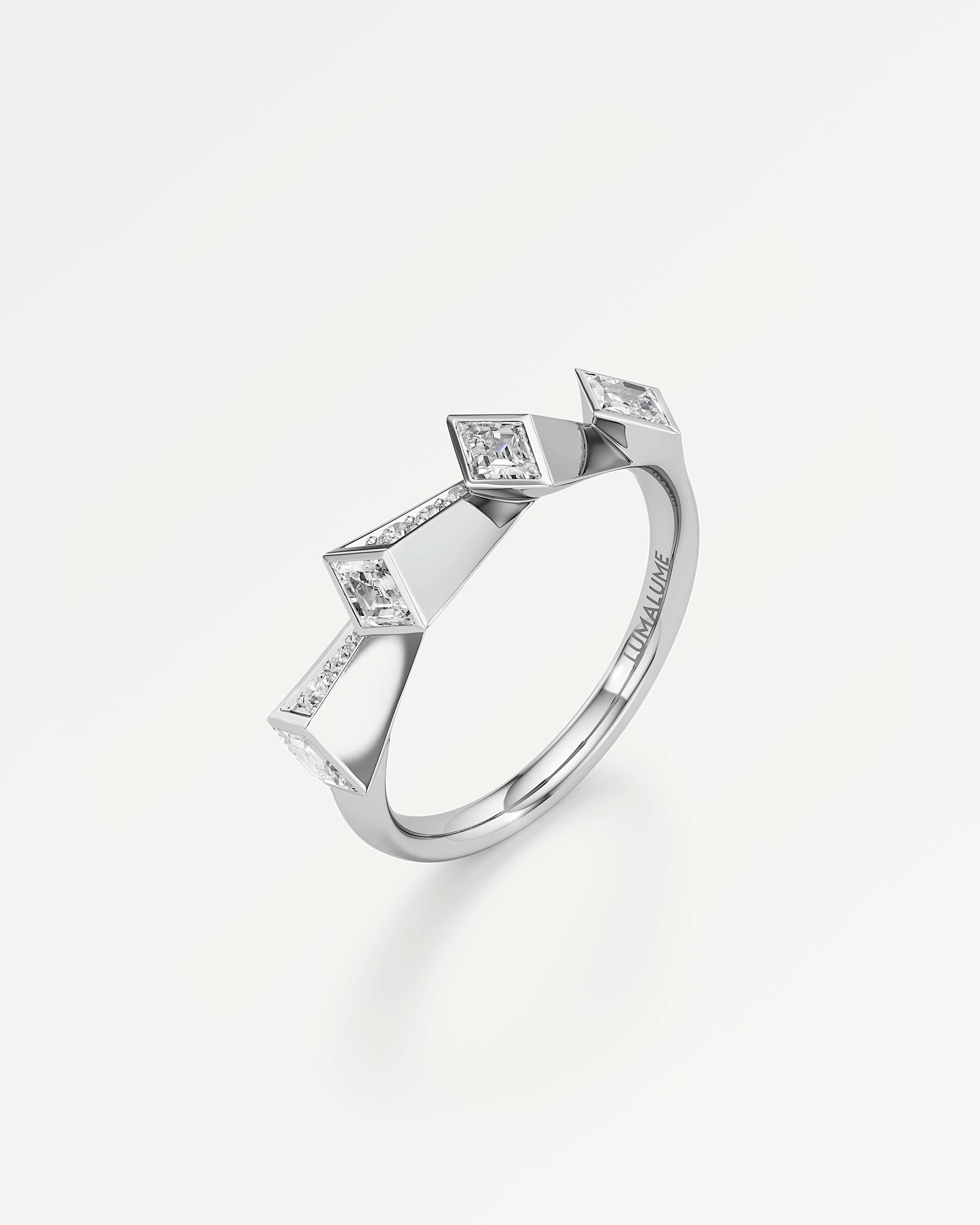AM To Beyond Quartium Pavé Diamond Ring, in 14K White Gold (0.74 ctw)