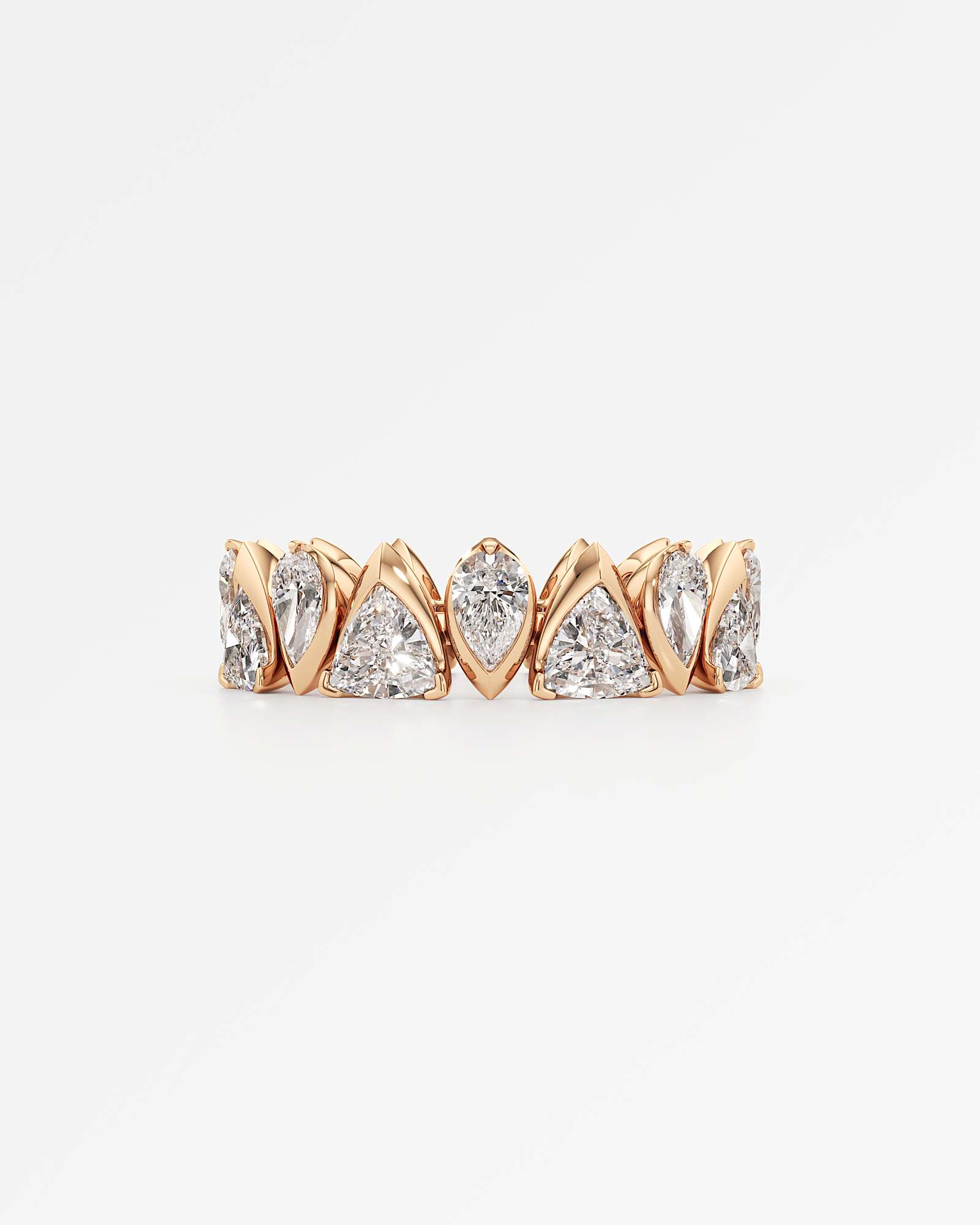 Pinnacle Lyrainne Diamond Eternity Band, In 14K Rose Gold (3.51 ctw)