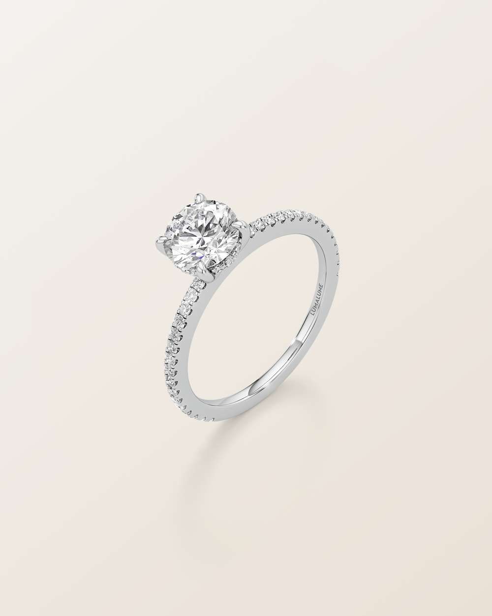 Elsa Hidden Halo Diamond Engagement Ring