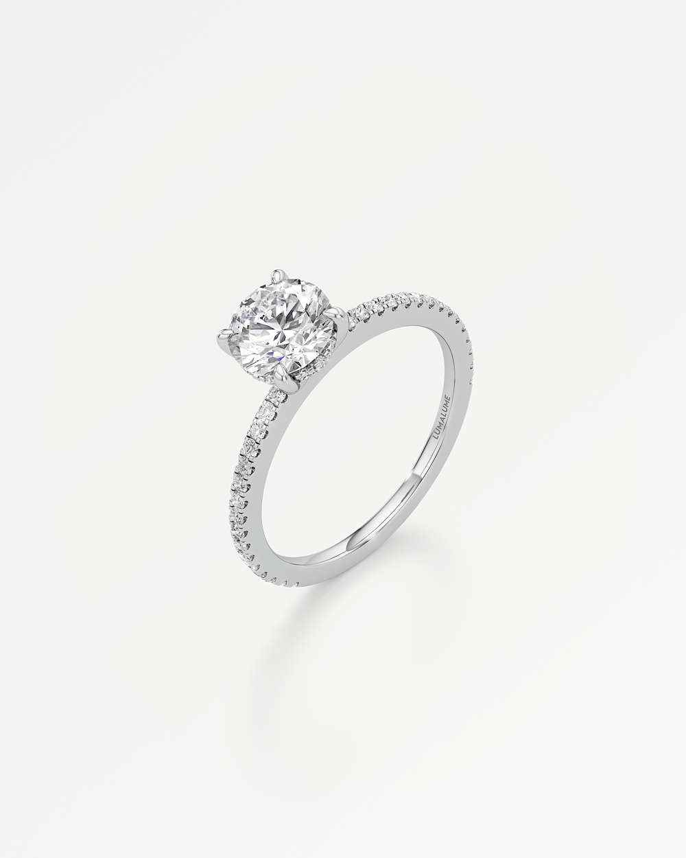 Elsa Hidden Halo Diamond Engagement Ring