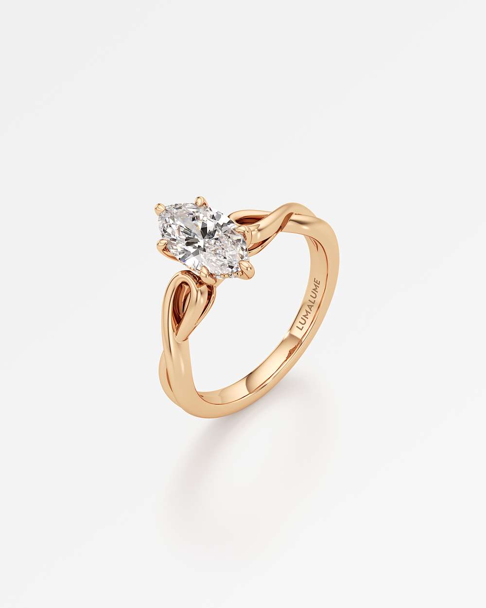 Amelia Hidden Halo Diamond Engagement Ring