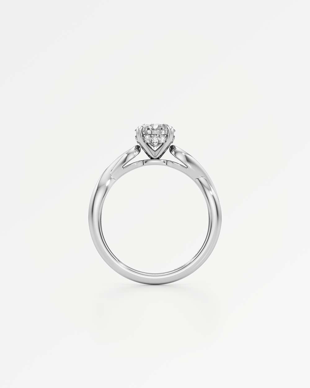 Amelia Hidden Halo Diamond Engagement Ring