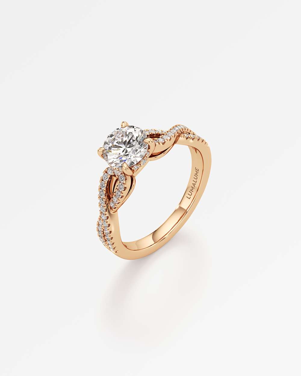 Alessia Hidden Halo Diamond Engagement Ring