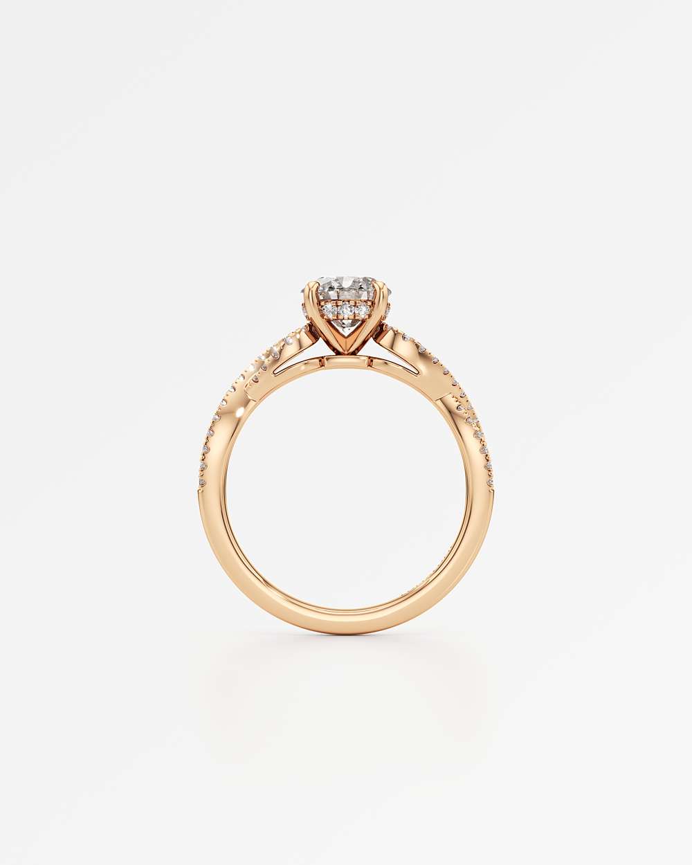 Alessia Hidden Halo Diamond Engagement Ring
