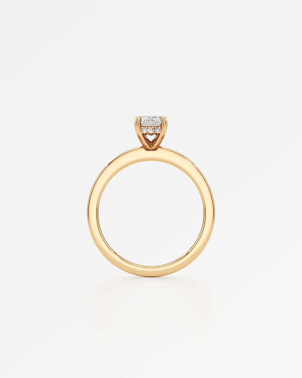 Elin Hidden Halo Diamond Engagement Ring