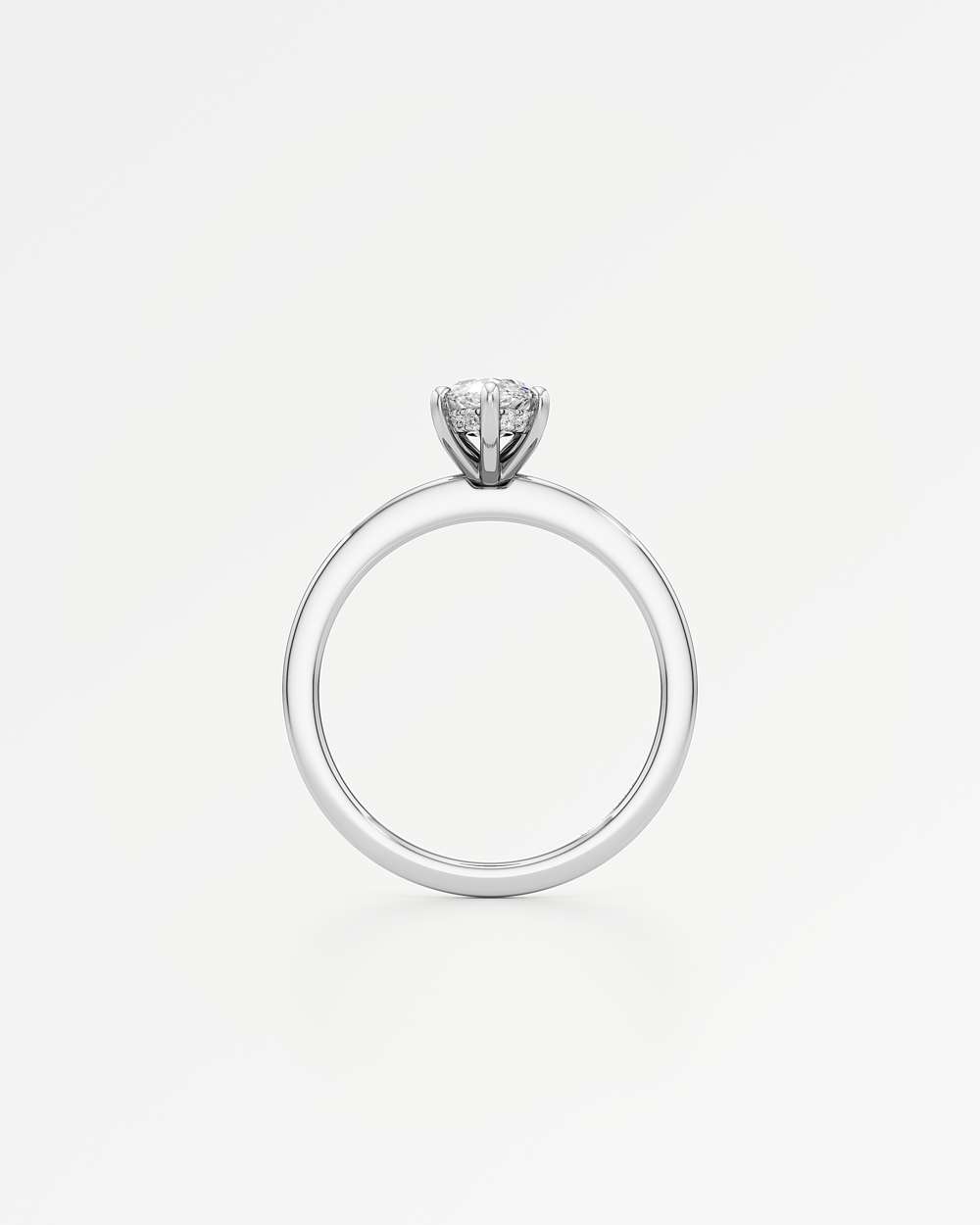 Elin Hidden Halo Diamond Engagement Ring