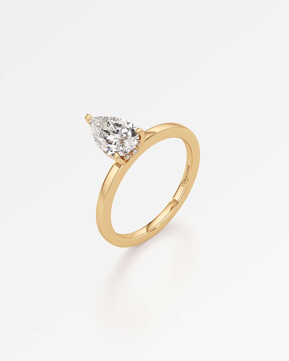 Elin Hidden Halo Diamond Engagement Ring