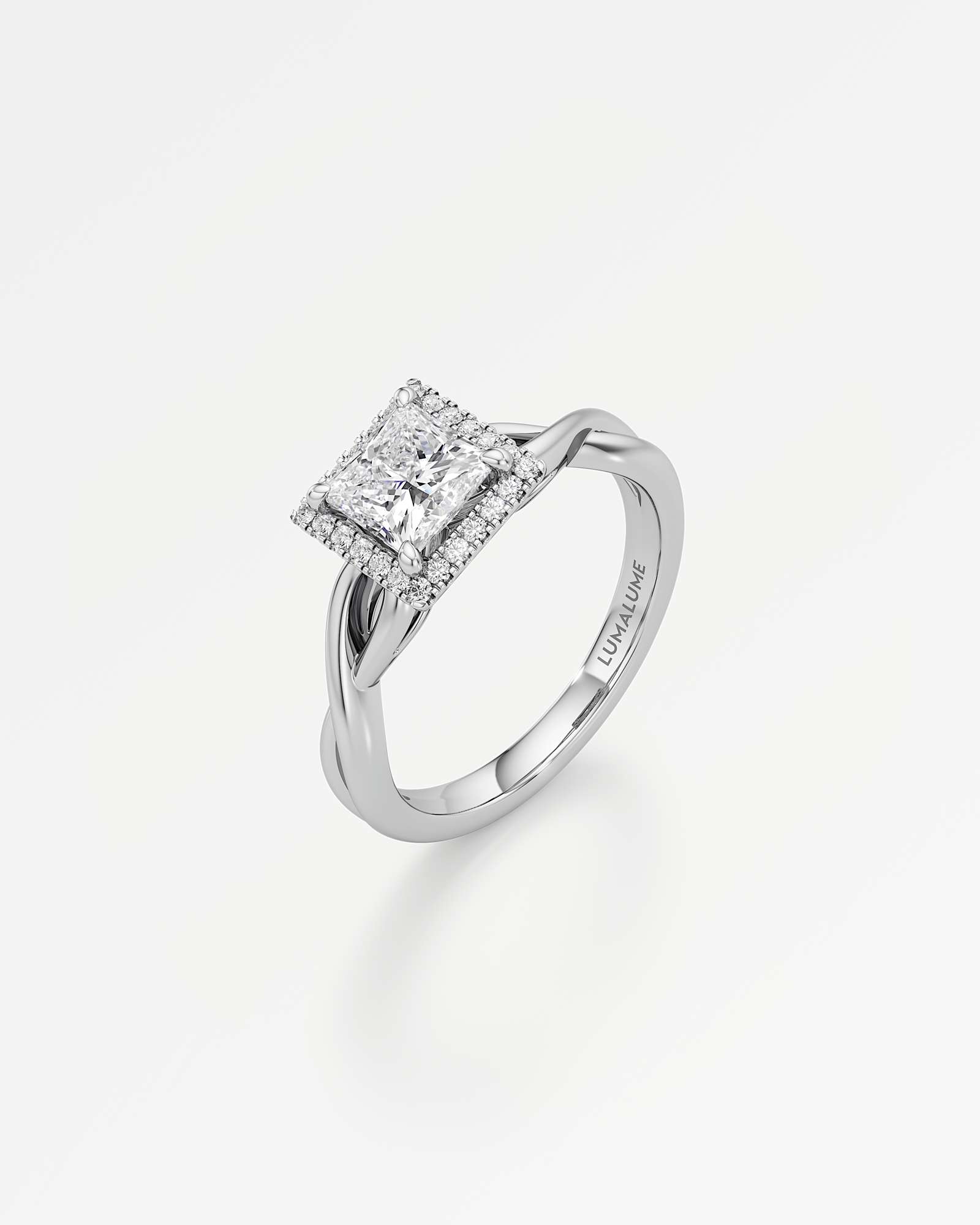 Amelia Halo Diamond Engagement Ring