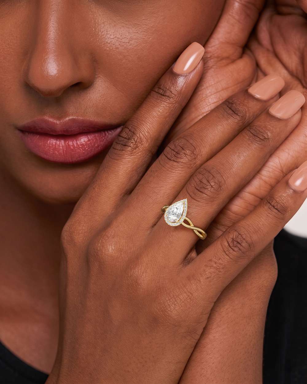 Amelia Halo Diamond Engagement Ring